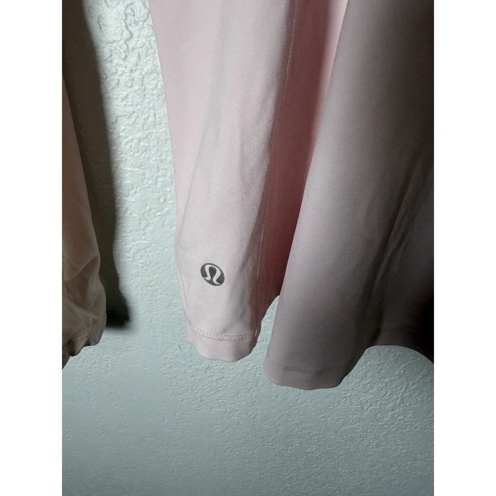 Lululemon Run Turn Around 1/2 Zip Long Sleeve Pink Women's Size 6 Medium